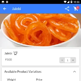 Adding Sweet 2 to cart