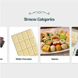 Categories of edible items for sale