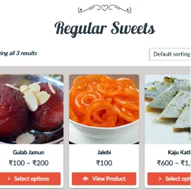 Regular Sweets offered by the business